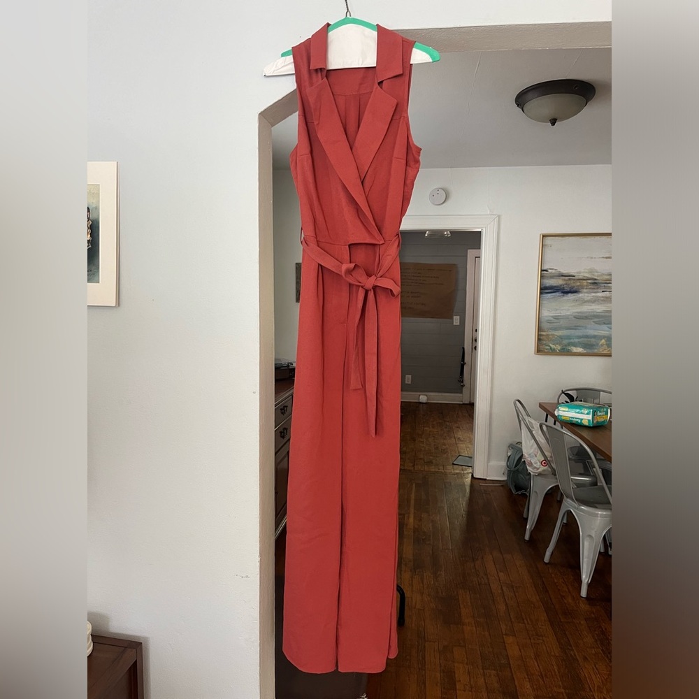 Red-Orange Jumpsuit